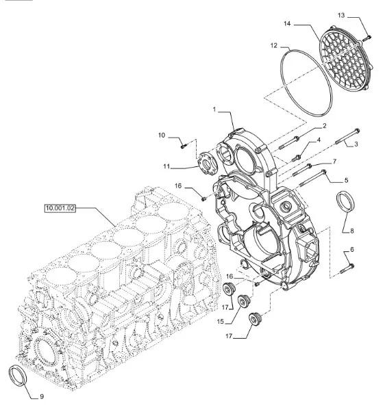 17301181 - Прокладка крышки задн. фильтра сапуна ДВС Cursor9K CS, CSX, CX6/8